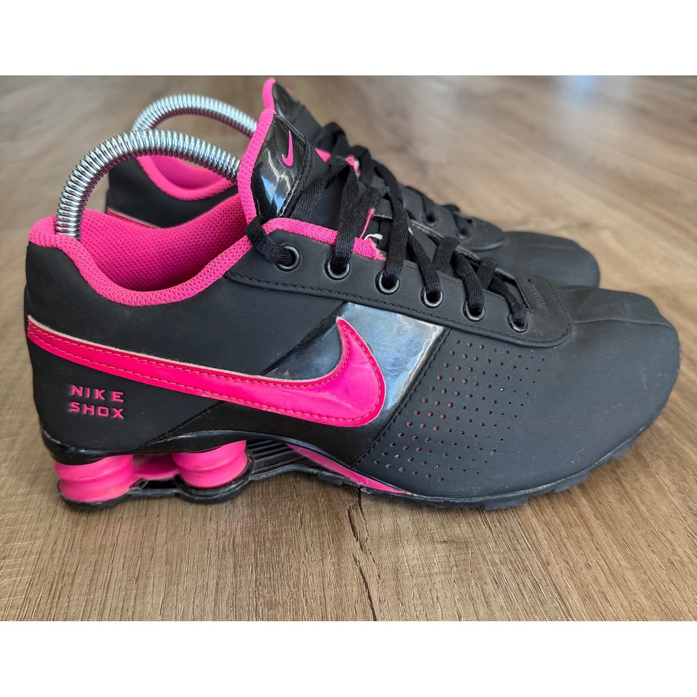 Nike Shox NZ Black Hyper Pink Running Shoes 616542-060 Youth 6Y Womens 7.5
